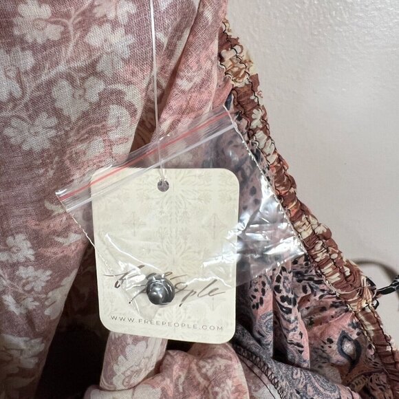 Free People Memphis Canyon Crop Top‎ Size Large Boho Peasant Poet Festival - Picture 6 of 13